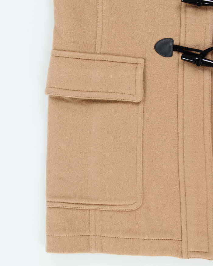 Vintage Y2K 00s Burberry Brit Cashmere Wool Blend Nova Check Lined Women's Duffle Coat - M