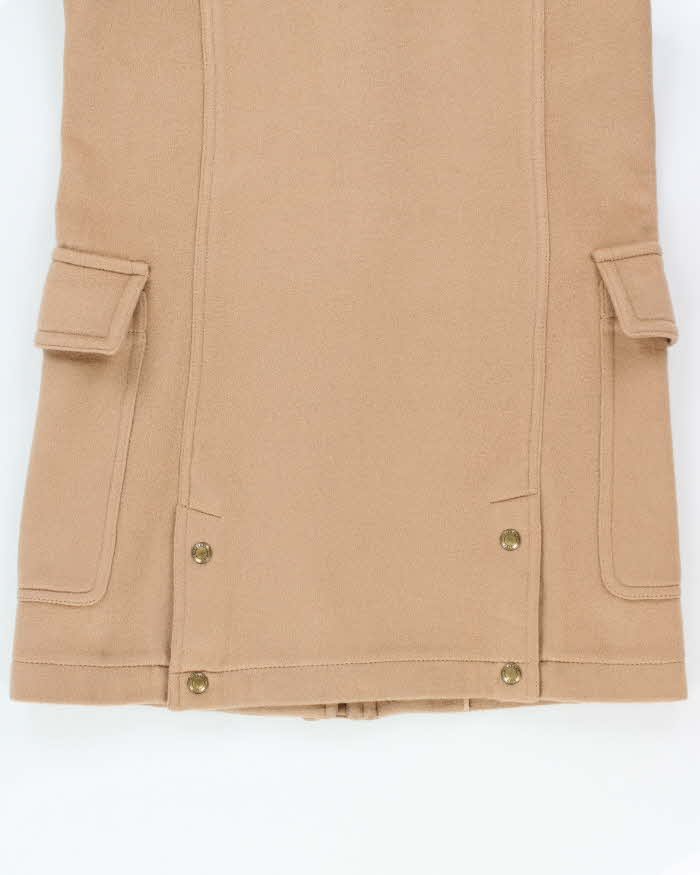 Vintage Y2K 00s Burberry Brit Cashmere Wool Blend Nova Check Lined Women's Duffle Coat - M