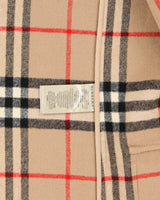 Vintage Y2K 00s Burberry Brit Cashmere Wool Blend Nova Check Lined Women's Duffle Coat - M