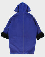Vintage Autumn 1994 Collection Gianni Versace Couture Cashmere &amp; Astrakhan Medusa Toggle Oversized Women's Duffle Coat - S