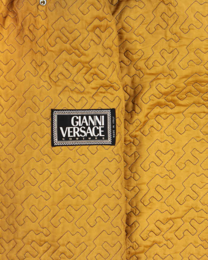 Vintage Autumn 1994 Collection Gianni Versace Couture Cashmere & Astrakhan Medusa Toggle Oversized Women's Duffle Coat - S