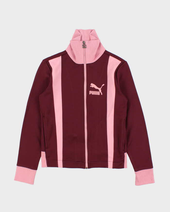 Vintage Y2K 00s Puma Women's Two Tone Funnel-Neck Track Jacket - M