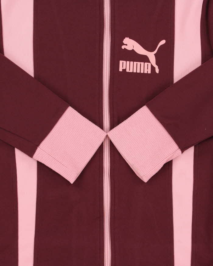Vintage Y2K 00s Puma Women's Two Tone Funnel-Neck Track Jacket - M