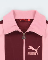 Vintage Y2K 00s Puma Women's Two Tone Funnel-Neck Track Jacket - M