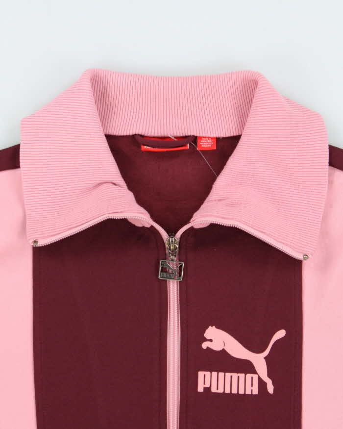 Vintage Y2K 00s Puma Women's Two Tone Funnel-Neck Track Jacket - M