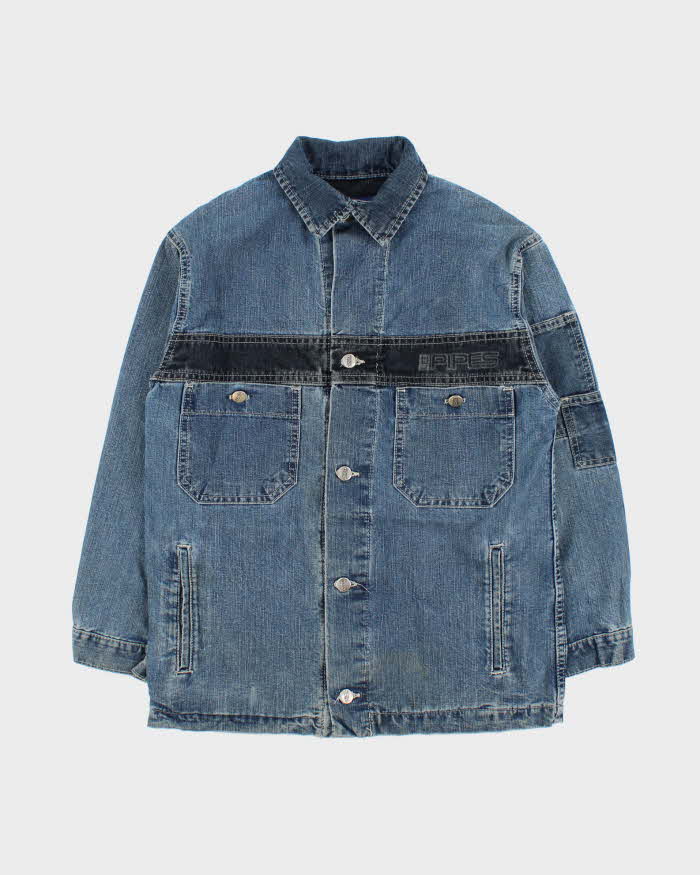 Vintage 1990s Lee Pipes Women's Skatewear Denim Jacket - M