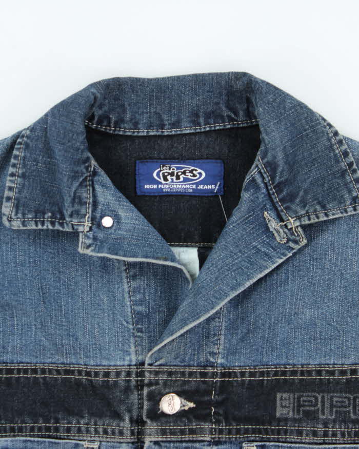 Vintage 1990s Lee Pipes Women's Skatewear Denim Jacket - M