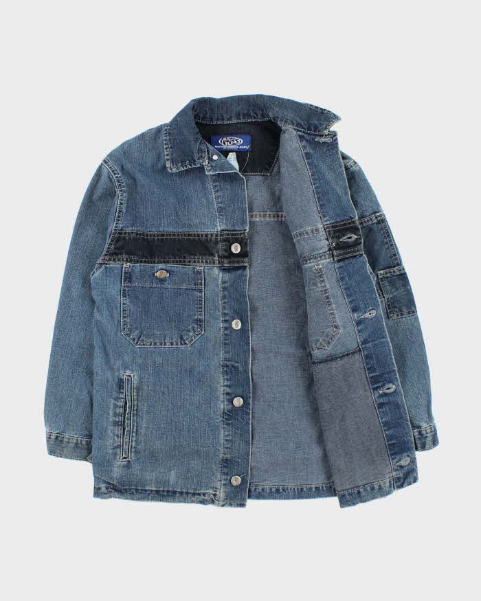 Vintage 1990s Lee Pipes Women's Skatewear Denim Jacket - M