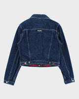 Vintage 1990s Fubu Women's Cropped Denim Jacket - L