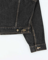 Vintage Y2K 00s Fittz Japan Women's Cropped Raw Denim Jacket - L