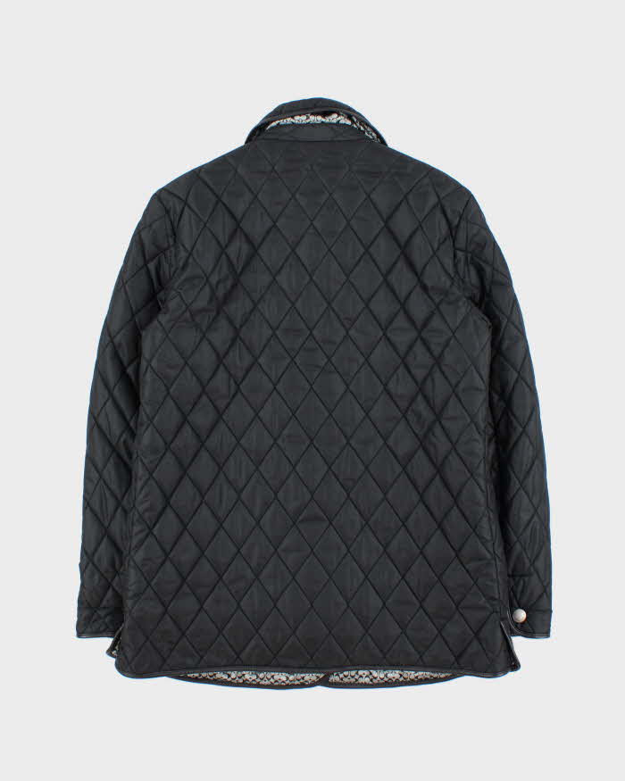 Vintage Y2K 00s Coach Signature C Lined Leather Trim Quilted Women's Riding Jacket - S
