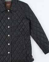 Vintage Y2K 00s Coach Signature C Lined Leather Trim Quilted Women's Riding Jacket - S