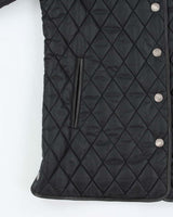 Vintage Y2K 00s Coach Signature C Lined Leather Trim Quilted Women's Riding Jacket - S