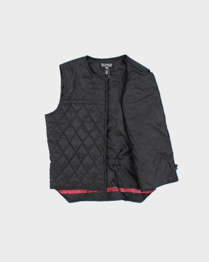 Vintage Y2K 00s Polo Jeans Ralph Lauren Women's Quilted Tactical Gilet - M