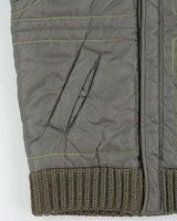 Vintage Y2K 00s Diesel Khaki Volt Contrast Stitch Women's Puffer Jacket - XS