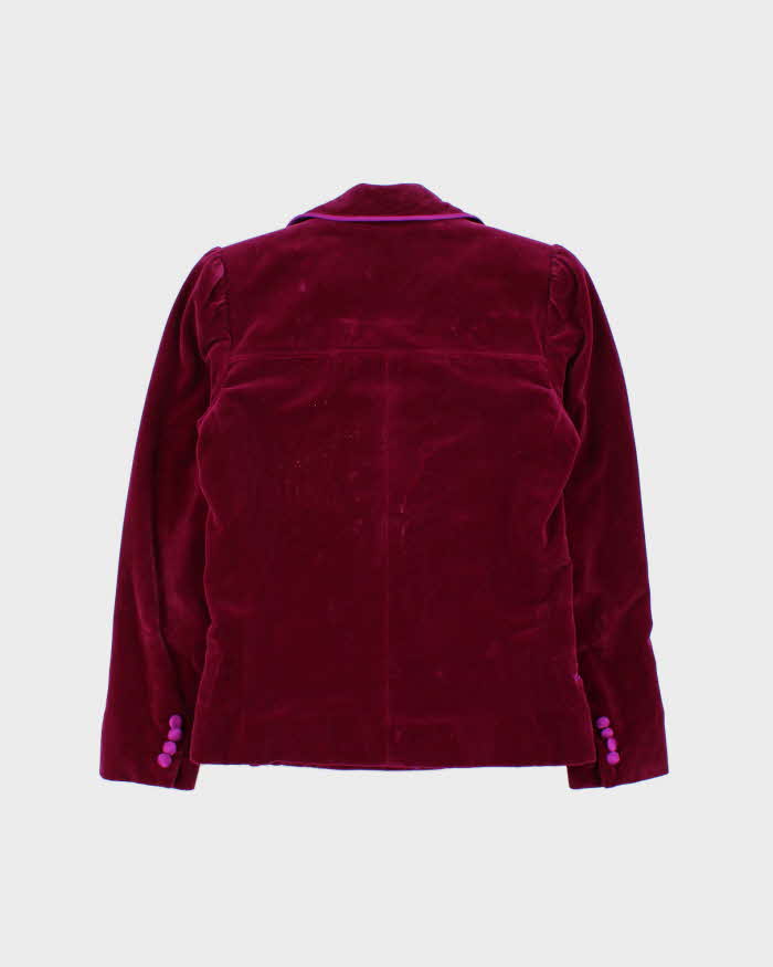 Vintage Spring 2005 Yves Saint Laurent Rive Gauche Tom Ford RTW Look 32 Velvet Silk Blend Womens' Blazer - S