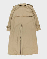 Vintage 1990s Aquascutum Wool Layer Lined Aqua 5 Women's Double Breasted Trench Coat - M