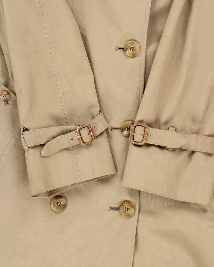 Vintage 1990s Aquascutum Wool Layer Lined Aqua 5 Women's Double Breasted Trench Coat - M