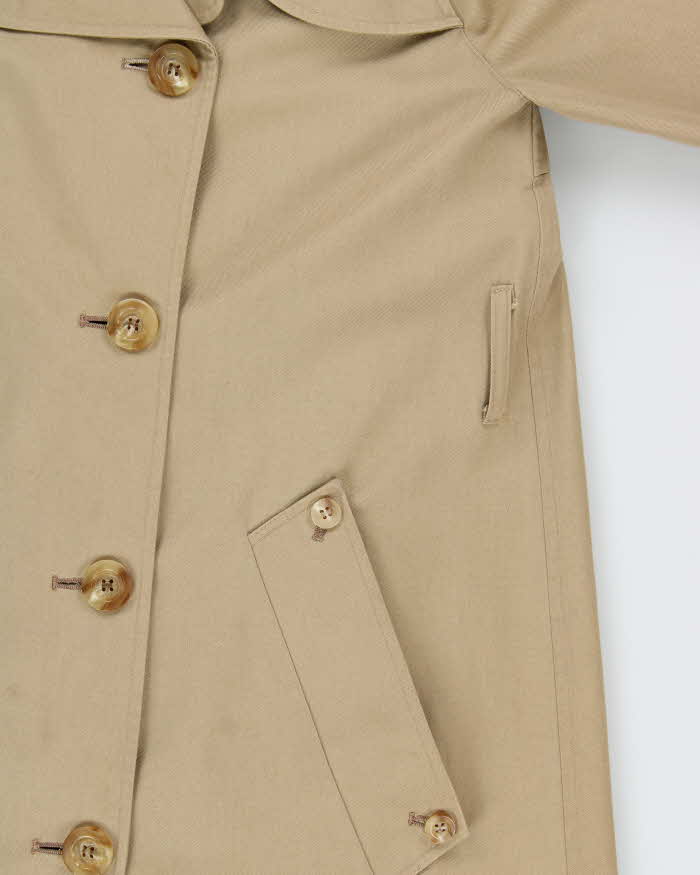 Vintage 1990s Aquascutum Wool Layer Lined Aqua 5 Women's Double Breasted Trench Coat - M