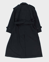 Vintage 1990s Aquascutum Pure Wool Women's Oversized Belted Overcoat - M
