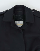 Vintage 1990s Aquascutum Pure Wool Women's Oversized Belted Overcoat - M