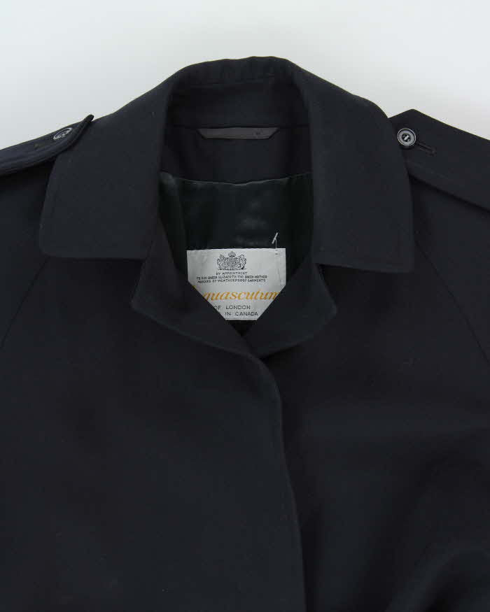 Vintage 1990s Aquascutum Pure Wool Women's Oversized Belted Overcoat - M