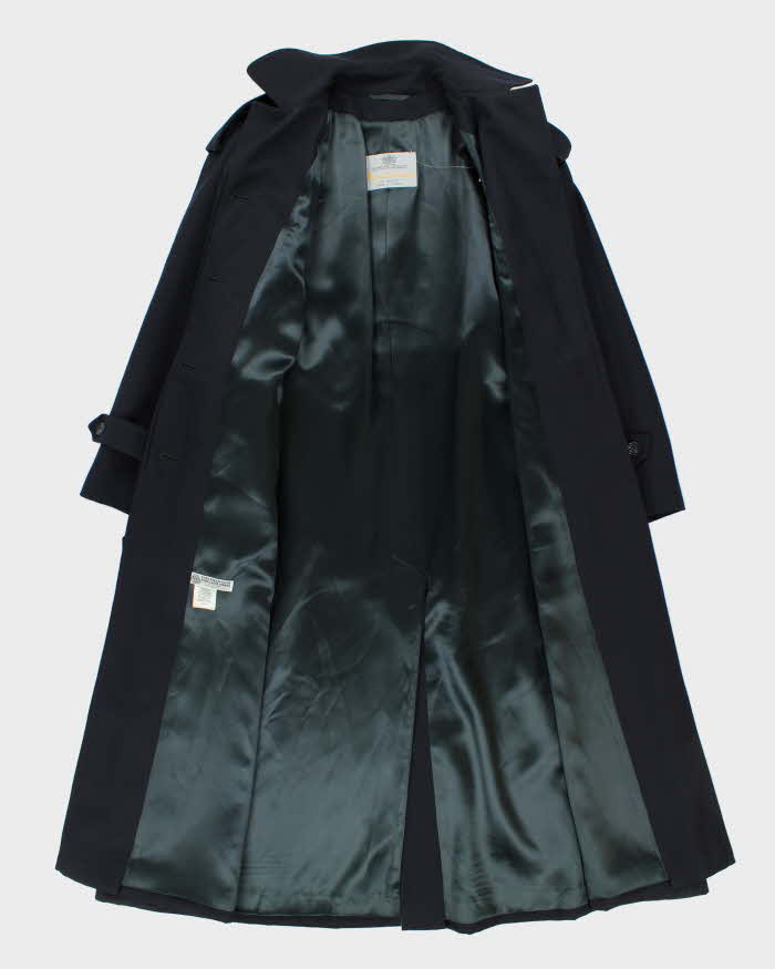 Vintage 1990s Aquascutum Pure Wool Women's Oversized Belted Overcoat - M