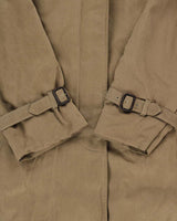 Vintage 1990s Aquascutum Khaki Soft Shell Canvas Women's Oversized Overcoat - XL