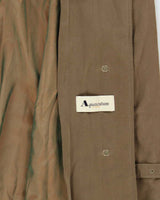 Vintage 1990s Aquascutum Khaki Soft Shell Canvas Women's Oversized Overcoat - XL