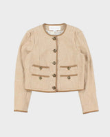 Vintage Veronica Beard Made In USA Women's 'Charisse' Hessian Cropped Blazer - M