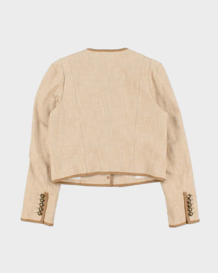 Vintage Veronica Beard Made In USA Women's 'Charisse' Hessian Cropped Blazer - M