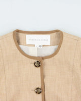 Vintage Veronica Beard Made In USA Women's 'Charisse' Hessian Cropped Blazer - M