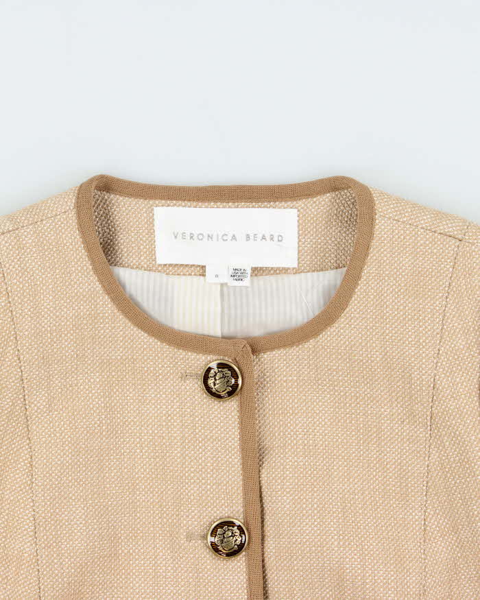 Vintage Veronica Beard Made In USA Women's 'Charisse' Hessian Cropped Blazer - M