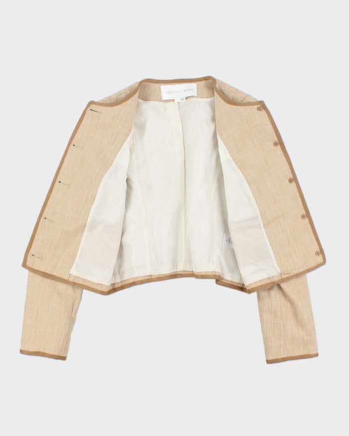 Vintage Veronica Beard Made In USA Women's 'Charisse' Hessian Cropped Blazer - M