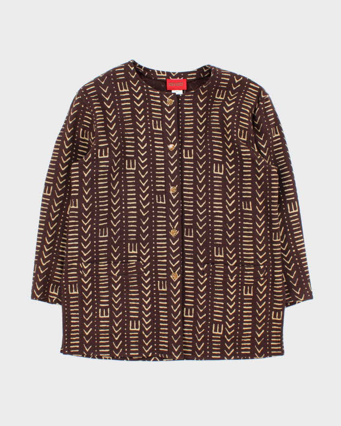Vintage Y2K 00s Kenzo Cashmere Wool Women's Aztec Blazer - M