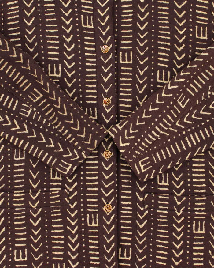 Vintage Y2K 00s Kenzo Cashmere Wool Women's Aztec Blazer - M