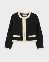 Vintage 1990s Courreges Made In Japan Women's Wool Cropped Blazer - S