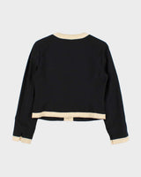 Vintage 1990s Courreges Made In Japan Women's Wool Cropped Blazer - S