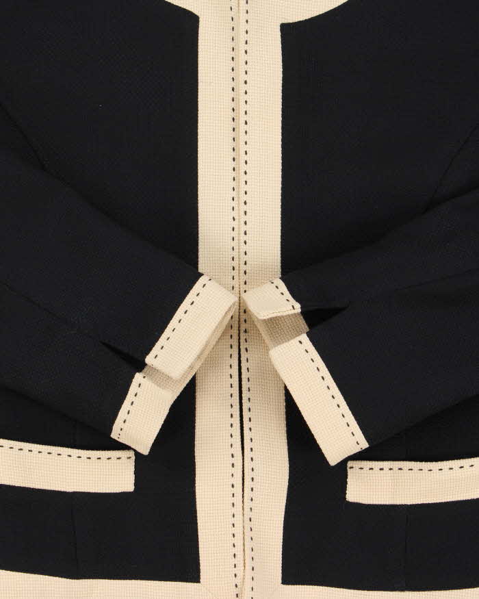 Vintage 1990s Courreges Made In Japan Women's Wool Cropped Blazer - S