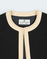 Vintage 1990s Courreges Made In Japan Women's Wool Cropped Blazer - S