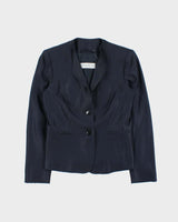 Vintage Y2K 00s MaxMara Silk Wool Blend Women's Single Breasted Blazer - S