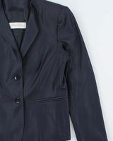 Vintage Y2K 00s MaxMara Silk Wool Blend Women's Single Breasted Blazer - S