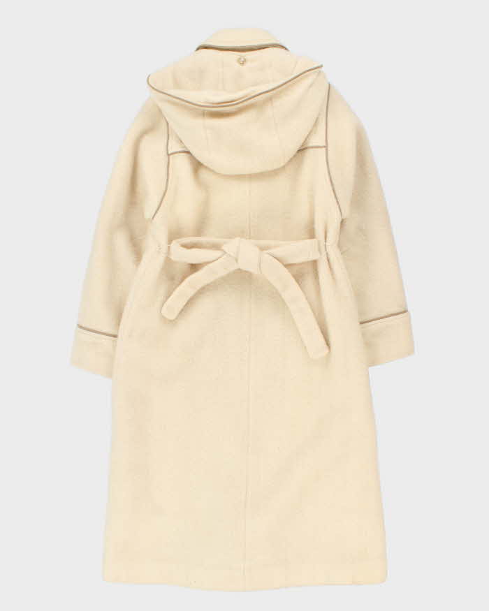 Vintage 1970s Hudson's Bay Women's Union Made Quilt Lined Wool Blanket Belted Over Coat - M