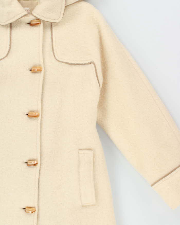 Vintage 1970s Hudson's Bay Women's Union Made Quilt Lined Wool Blanket Belted Over Coat - M