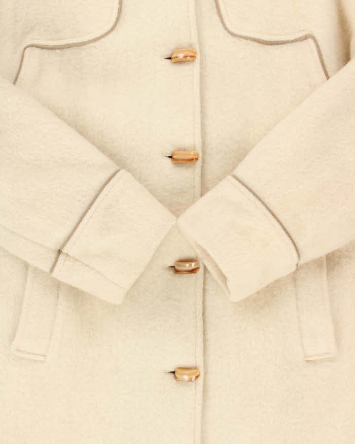 Vintage 1970s Hudson's Bay Women's Union Made Quilt Lined Wool Blanket Belted Over Coat - M