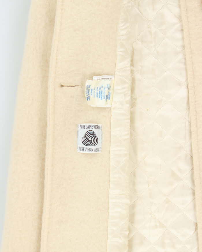 Vintage 1970s Hudson's Bay Women's Union Made Quilt Lined Wool Blanket Belted Over Coat - M