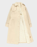 Vintage 1970s Hudson's Bay Women's Union Made Quilt Lined Wool Blanket Belted Over Coat - M