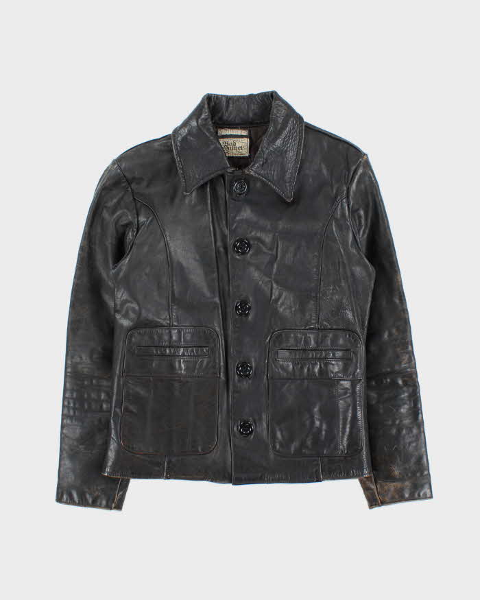 Vintage 1950s 'Bad Leather' Made In Mexico Horsehide Women's Quilt Lined Jacket - S
