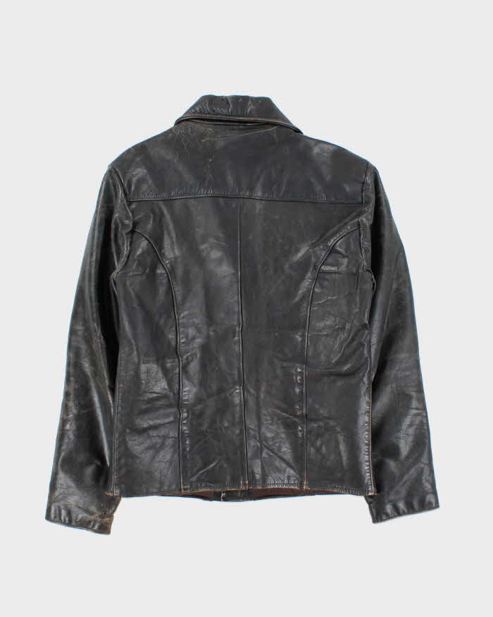 Vintage 1950s 'Bad Leather' Made In Mexico Horsehide Women's Quilt Lined Jacket - S