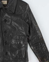 Vintage 1950s 'Bad Leather' Made In Mexico Horsehide Women's Quilt Lined Jacket - S